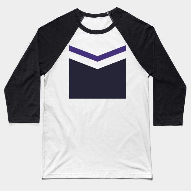 Real Madrid Retro 1996 - 97 Navy White Purple Tracksuit Baseball T-Shirt by Culture-Factory